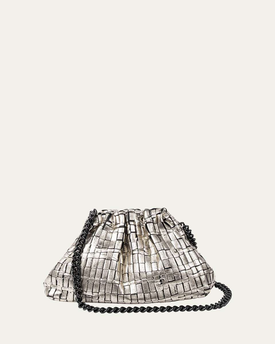 Game Mini Ribbon Metallic Shoulder Bag